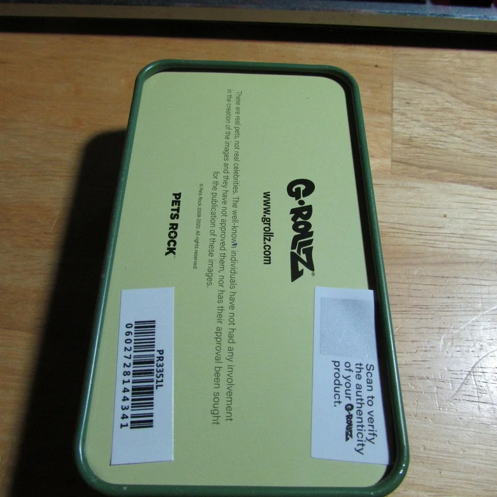 G-Rollz Amsterdam Pets Rock Metal Storage Tin‎ Case Cat Design Stash Box Novelty